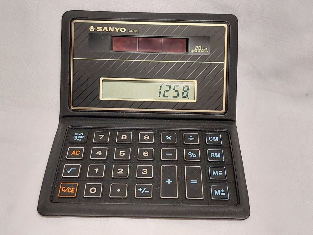 calculadora sanyo cx 8073 - vintage - funciona - Comprar Artículos de