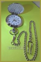 Neue silberne schöne Taschenuhr inkl. Kette