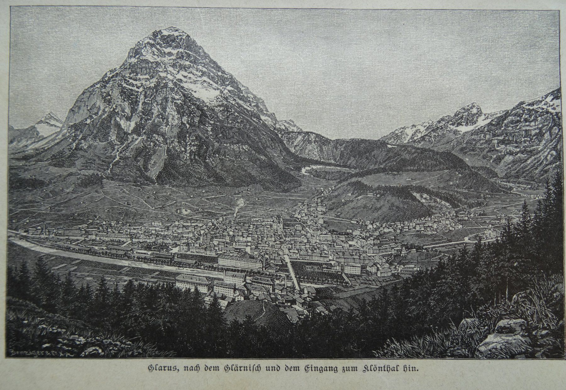 Cartoline postali: Glarus Xylographie von 1907 – Usato da Safnern venduto da Wstussi