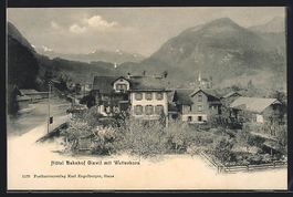 Giswil, Hotel Bahnhof Giswil mit Wetterh
