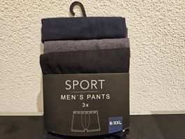 Neu - Herren-Boxershorts 3 Stk  XXL (Verp. Beschädigt)