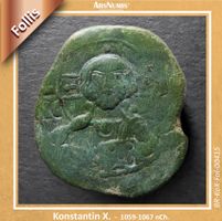Grosse antike byzantinische Münze - Constantinus X.