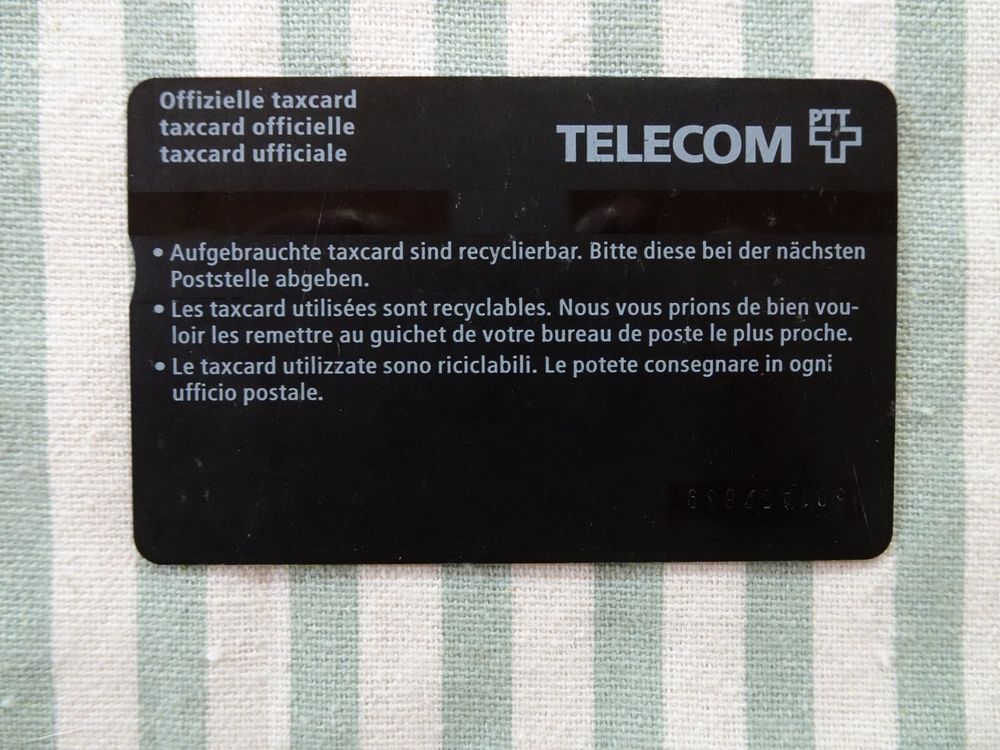 Cartes de téléphone: PTT Taxcard - Wert: Fr. 10.-  - M20 – D'occasion à Küssnacht am Rigi par Kleinpreis-Shop 1