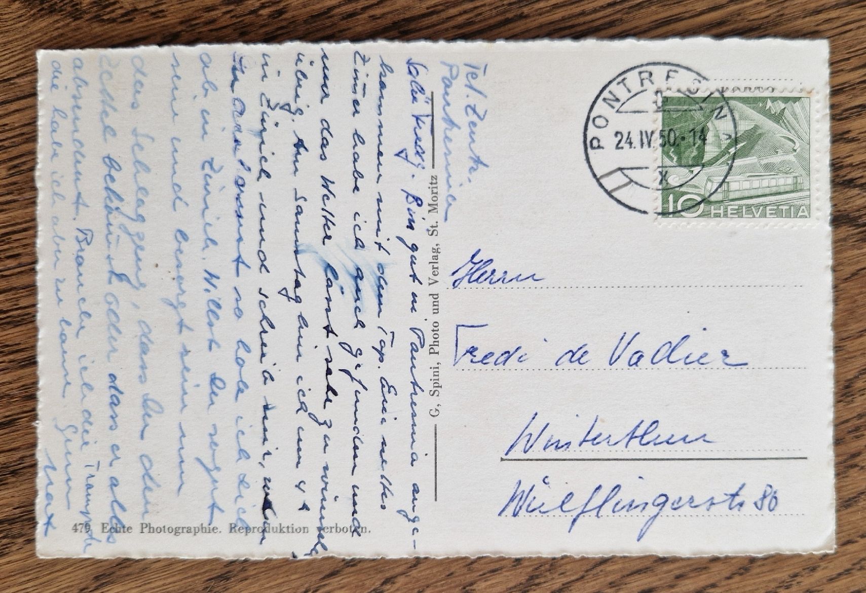Cartes postales: St. Moritz 1950 – D'occasion à Ebikon par Donar50 1