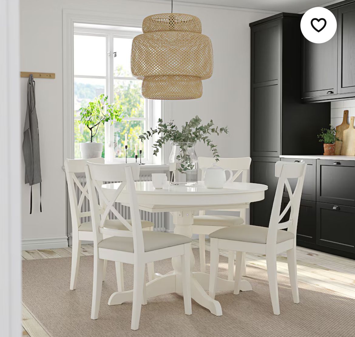 IKEA Esstisch ausziehbar + 4 Stühle wie neu im Landhausstil (Neu (gemäss Beschreibung)) in Lupsingen für CHF 476 – nur Abholung auf Ricardo kaufen