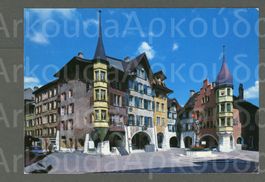 AK color Biel BE Bienne, Bannerträgerbrunnen ≈ 1985