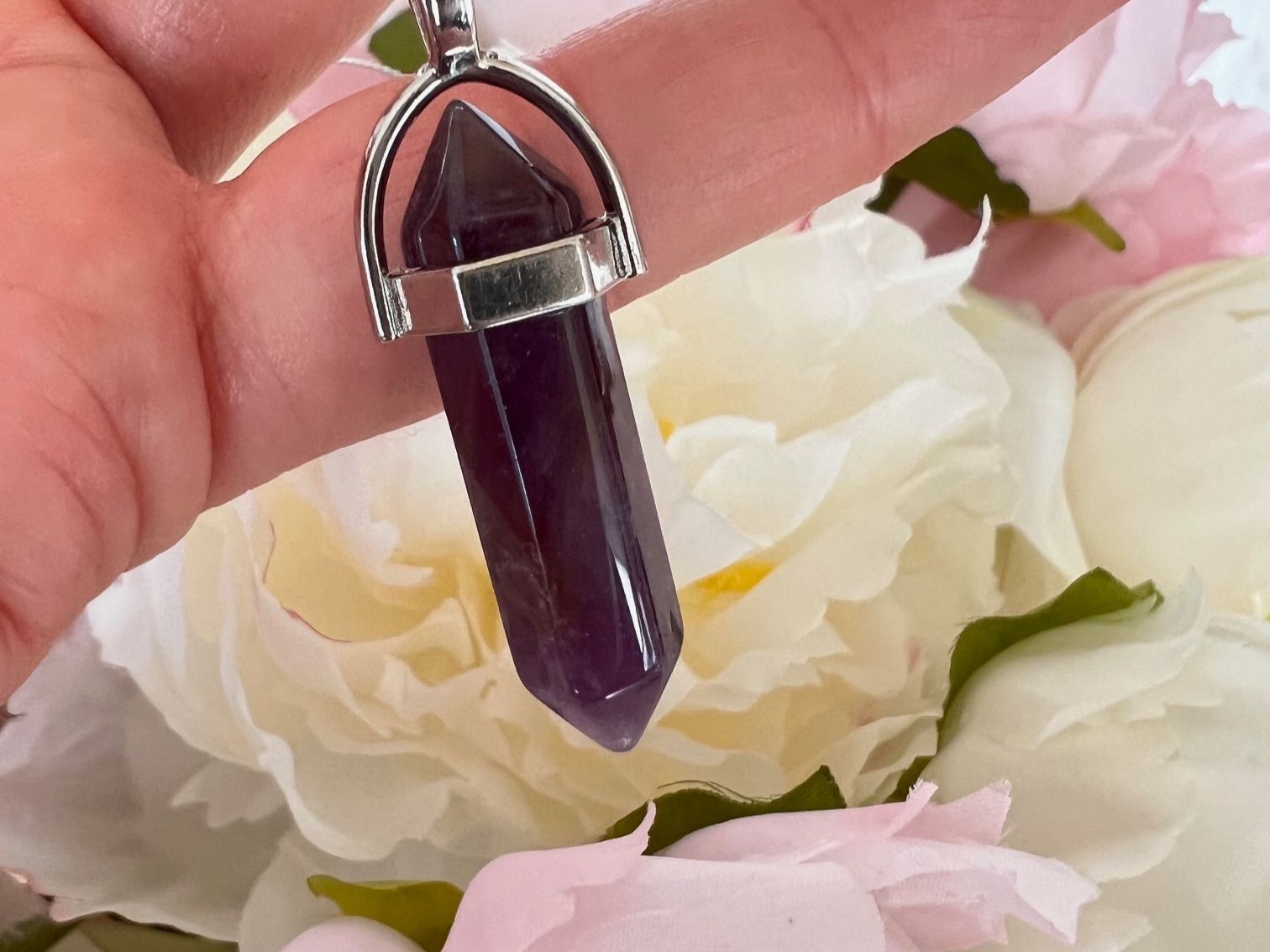 Ciondoli: Pendentif Menhir en améthyste – Nuovo e nell'imballaggio originale da Pully venduto da sunaddict