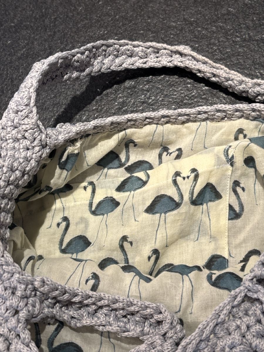 Borse da donna: Handgehäckelte Tasche/Hellgrau – Nuovo (secondo la descrizione) da Appenzell venduto da babet01 2