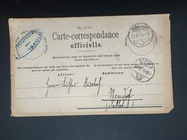 1876 Carte-correspondance St. Fieden-St Gallen amtlich(V346)