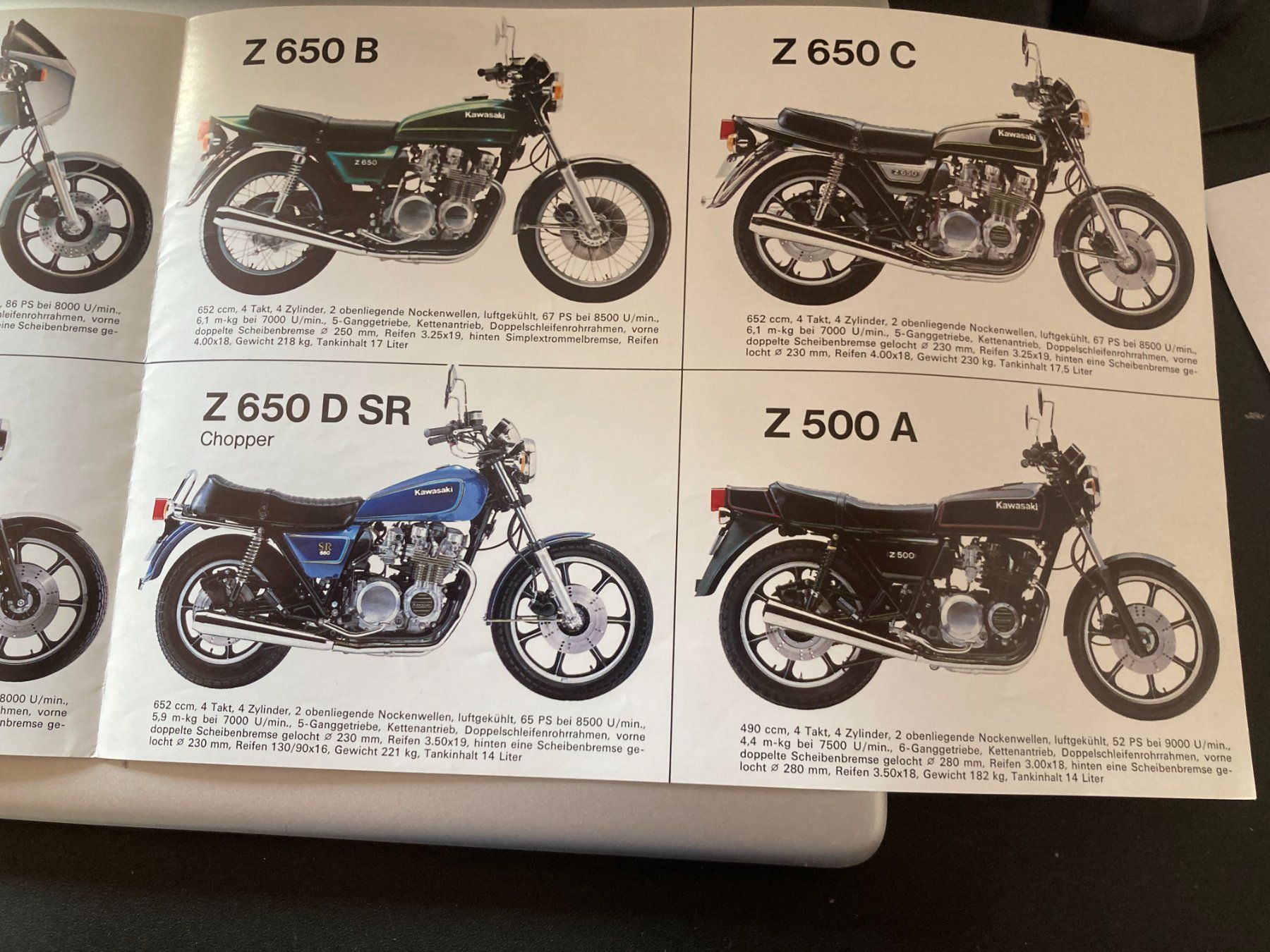 Kawasaki Documenti: Prospekt Kawasaki Modell 1980 – Usato da Filzbach venduto da Sugi7 2