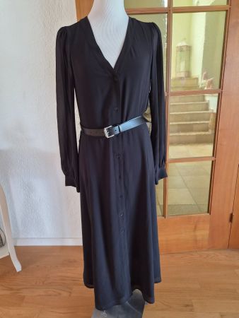 Michael Kors schwarzes Midikleid mit Gürtel - Grösse 38/ 36