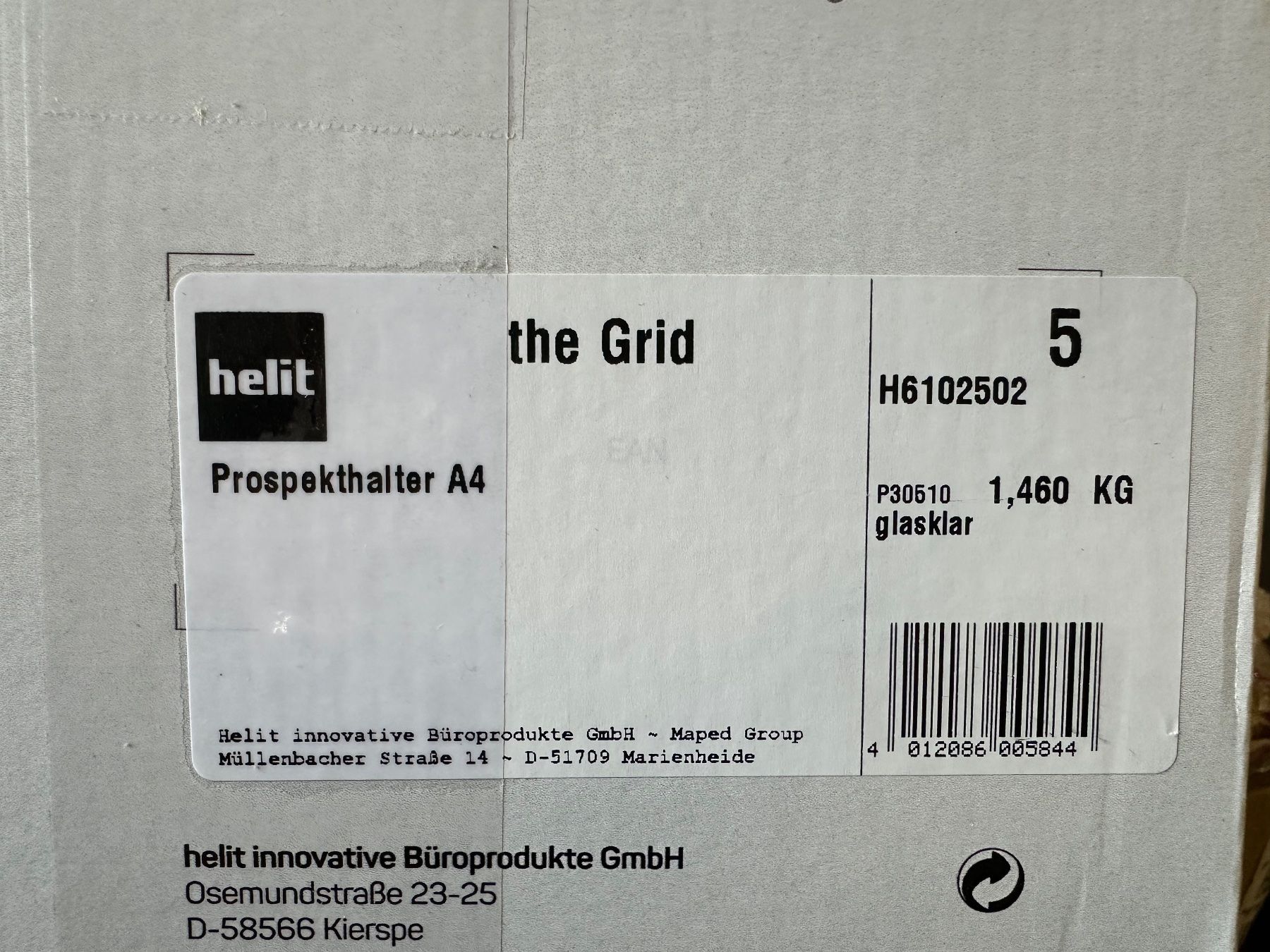 Sonstige Büroeinrichtungen: 5Stk. neue Prospekthalter A4 von Helit – Neu und originalverpackt aus Necker von liq24 3