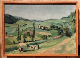 Hans Rohner – Öl auf Leinwand, Landschaftsgemälde