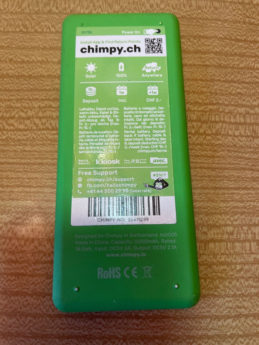 Batterie: Chimpfy Powerbank, 5000mAh – Usato da Suhr venduto da Daneli7 1