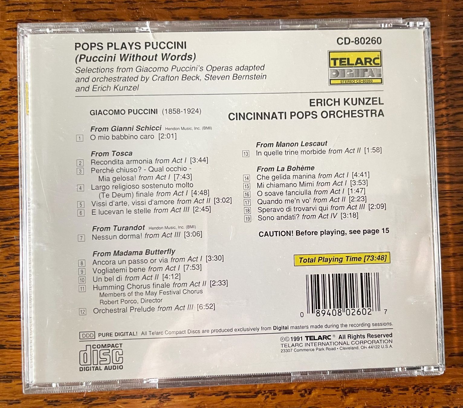CD: POPS PLAYS PUCCINI CD – Usato da Oftringen venduto da Vucki 1