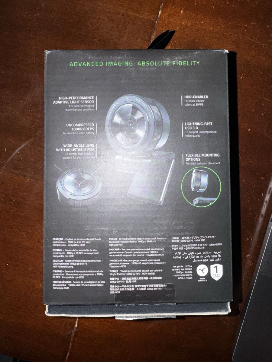 Razer Webcam: Webcam Kiyo Pro Razer - 1080p 60FPS – Usato da Genève venduto da csedunum 3