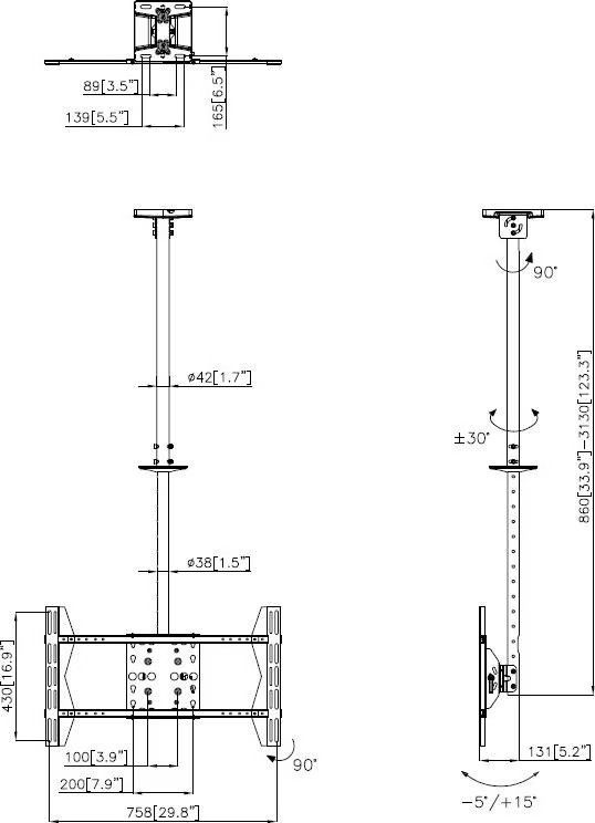 Supporti a parete: Ceilingmount LS – professionelle TV-Deckenhalterung – Usato da Olten venduto da antonio.troia 3
