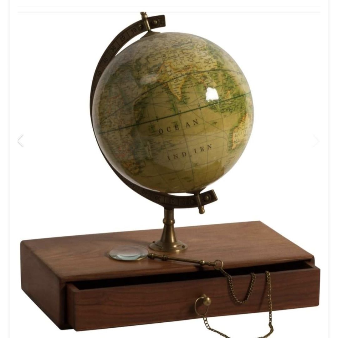 Altro in Decorazioni & Accessori: Globe avec support en manguier et loupe – Nuovo (secondo la descrizione) da Saxon venduto da 2005sylvester