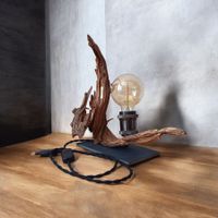 Wurzelholzlampe eiche Lampe Dekolampe