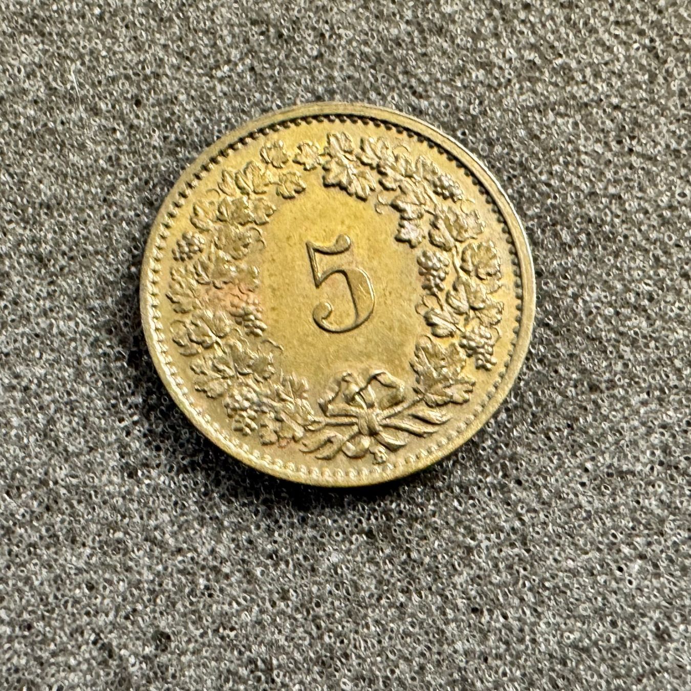 Alle Münzen: 5 Rappen Messing 1918 – Gebraucht aus Reitnau von Coinhouse 1