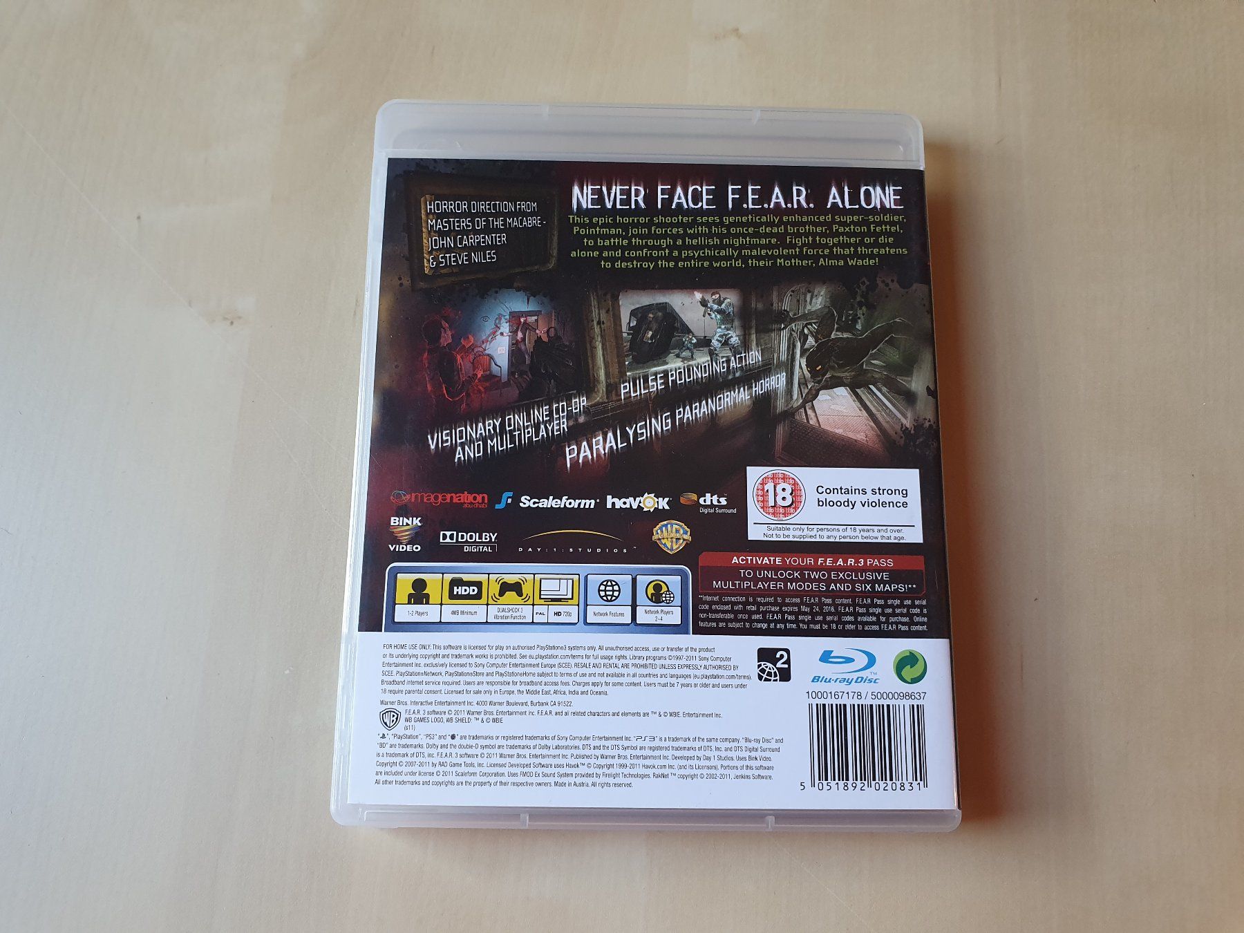 Sony Spiele: FEAR 3 – Gebraucht aus Stansstad von collectorsshop 1