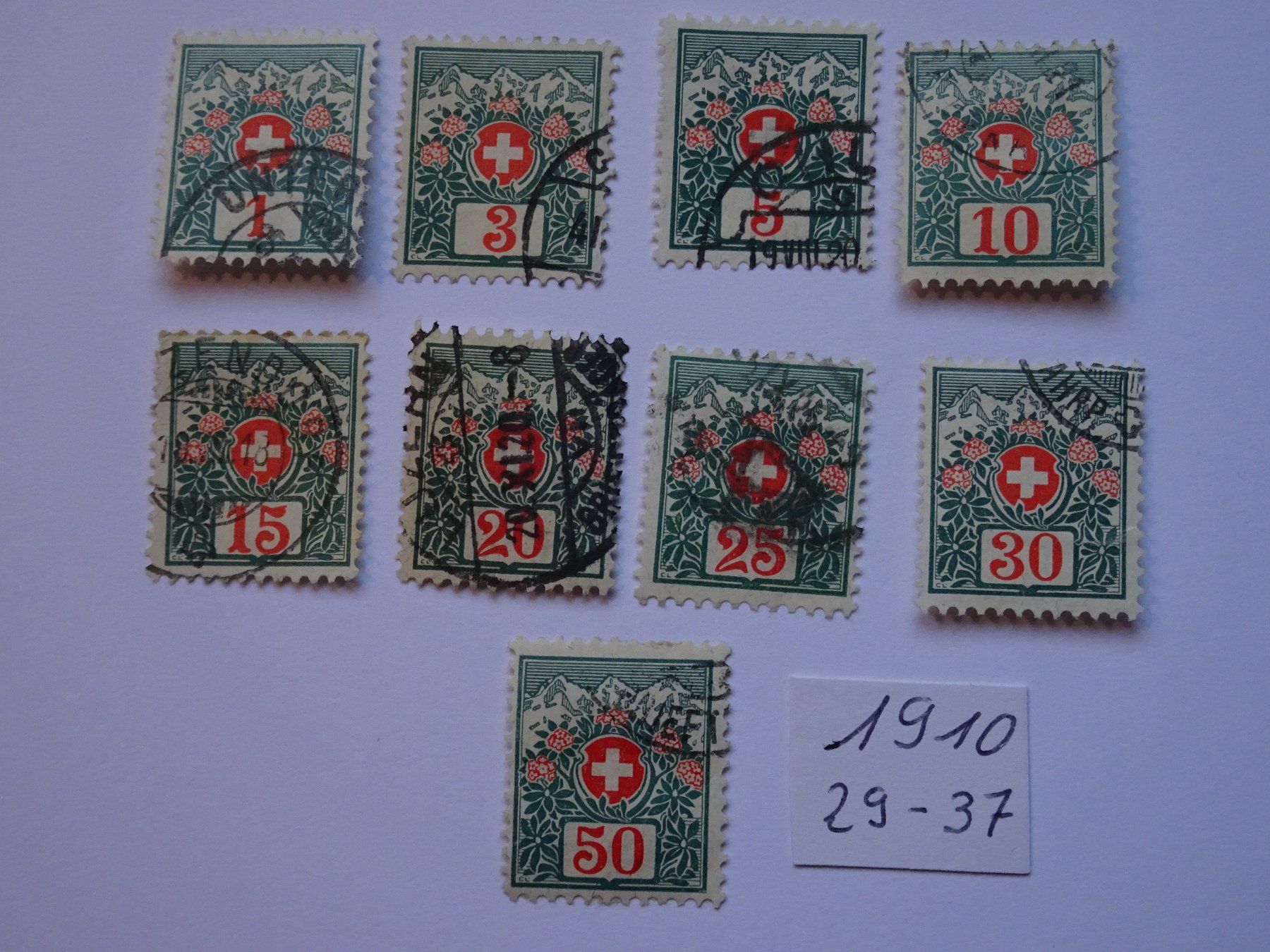 Alle Briefmarken: Porto 1910 – Gebraucht aus Aadorf von Chnorli-Furz