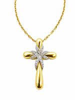 585/14 Karat Gold Collier mit 020 Ct Brillanten