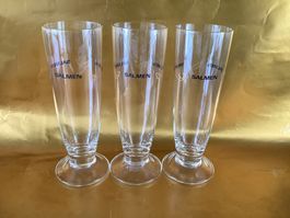 3 alte Biergläser  / Salmen