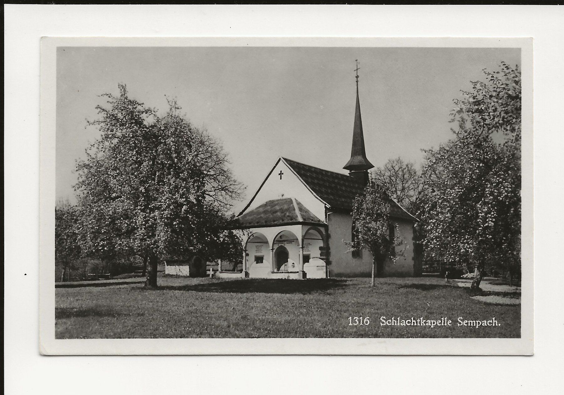Ansichtskarten: AK ca.1945 Schlachtkapelle Sempach – Gebraucht aus Greifensee von 315WDO