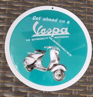 Von 2010 Blechschild VESPA Relief 15cm neuwertig 