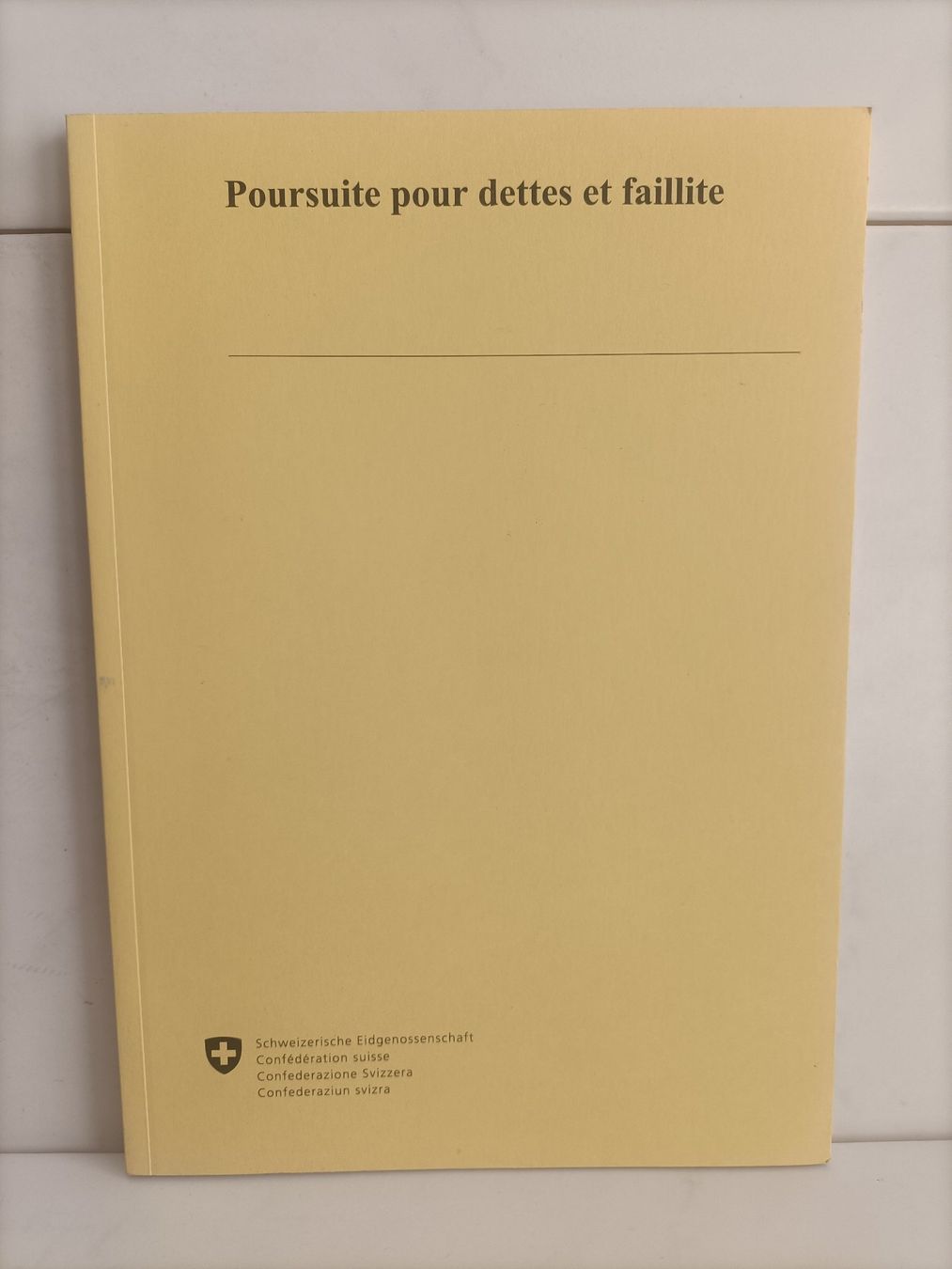 Libri: Poursuite pour dettes et faillite / Confédération suisse 202 – Usato da crans montana venduto da AB3963
