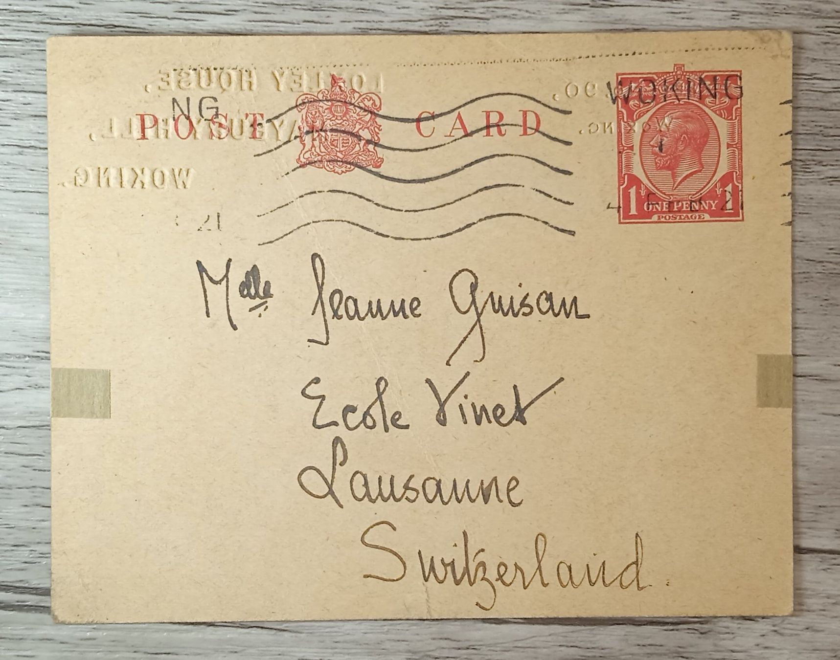 Tutti i francobolli: TR48 Carte Postale + Timbre Royaume Uni 1921 – Usato da Cousset venduto da Patrick_Collections