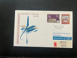 Erstflug Luftpost Basel-Prag 1970  (5387)