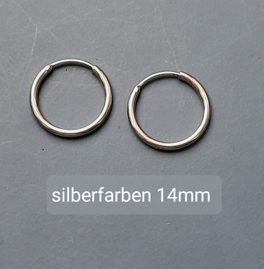 Orecchini pendenti & Orecchini a lobo: Ohrringe Creolen silberfarben, Durchmesser14mm – Nuovo (secondo la descrizione) da Uster venduto da sista-esta