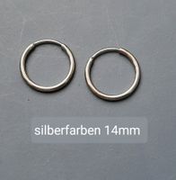 Ohrringe Creolen silberfarben, Durchmesser14mm