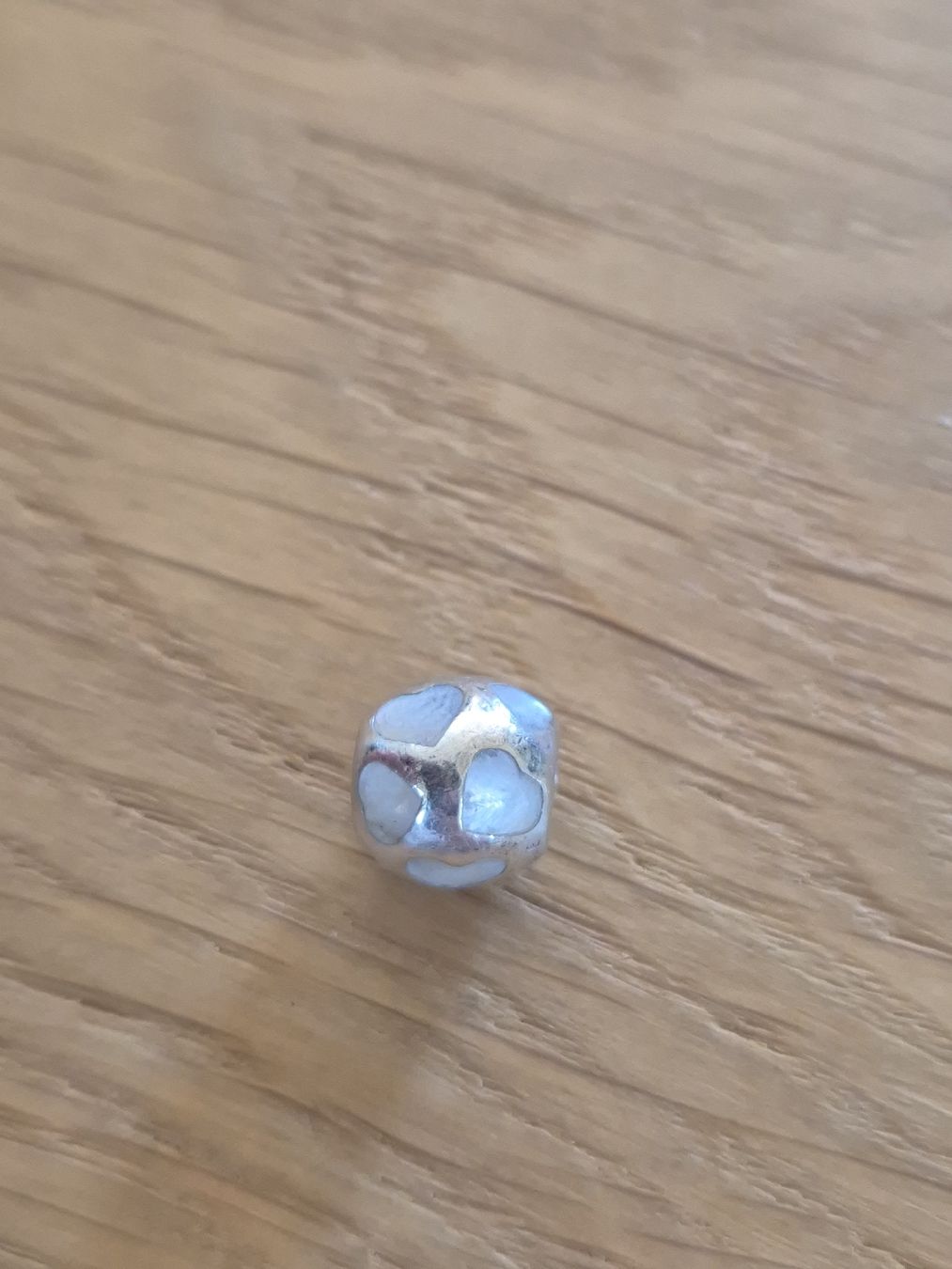 Pandora Ciondoli: Pandora Silber Charm-Perle "Herzen" 925 Sterling – Usato da Zuzgen venduto da SaBee91