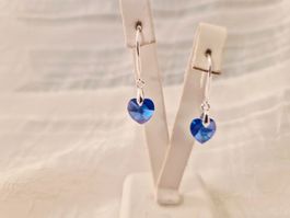 Handgemachte ohrringe aus swarovski ❤️ 10mm Sapphire