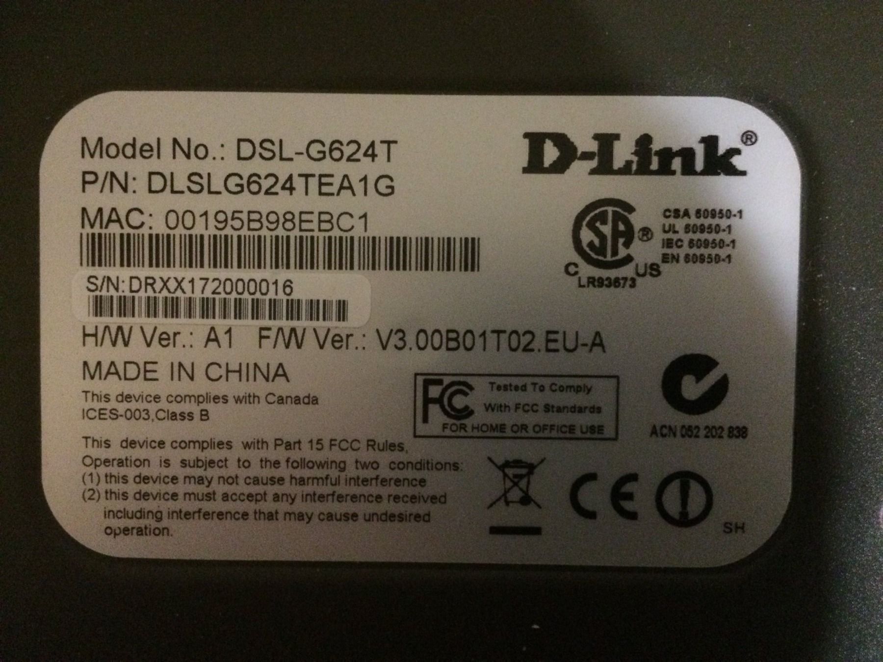Modem & Router: D-Link router  DSL-G624T – Usato da Porza venduto da ulletta1 1