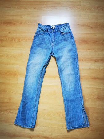 Jeans Gr. 38 Damen Jeanshose mit Schlitz, Jeans-Style 👖👑