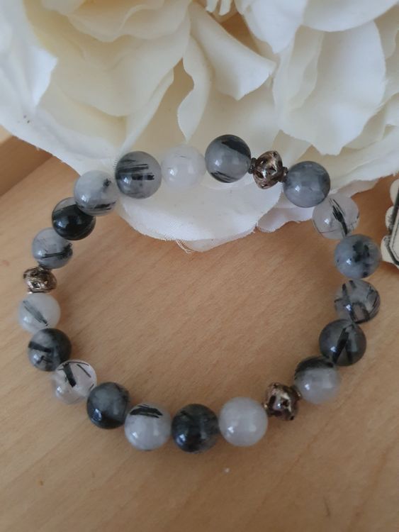 4 Chakra Armbänder Set Für Männer - Tigerauge, Lavastein, Türkis