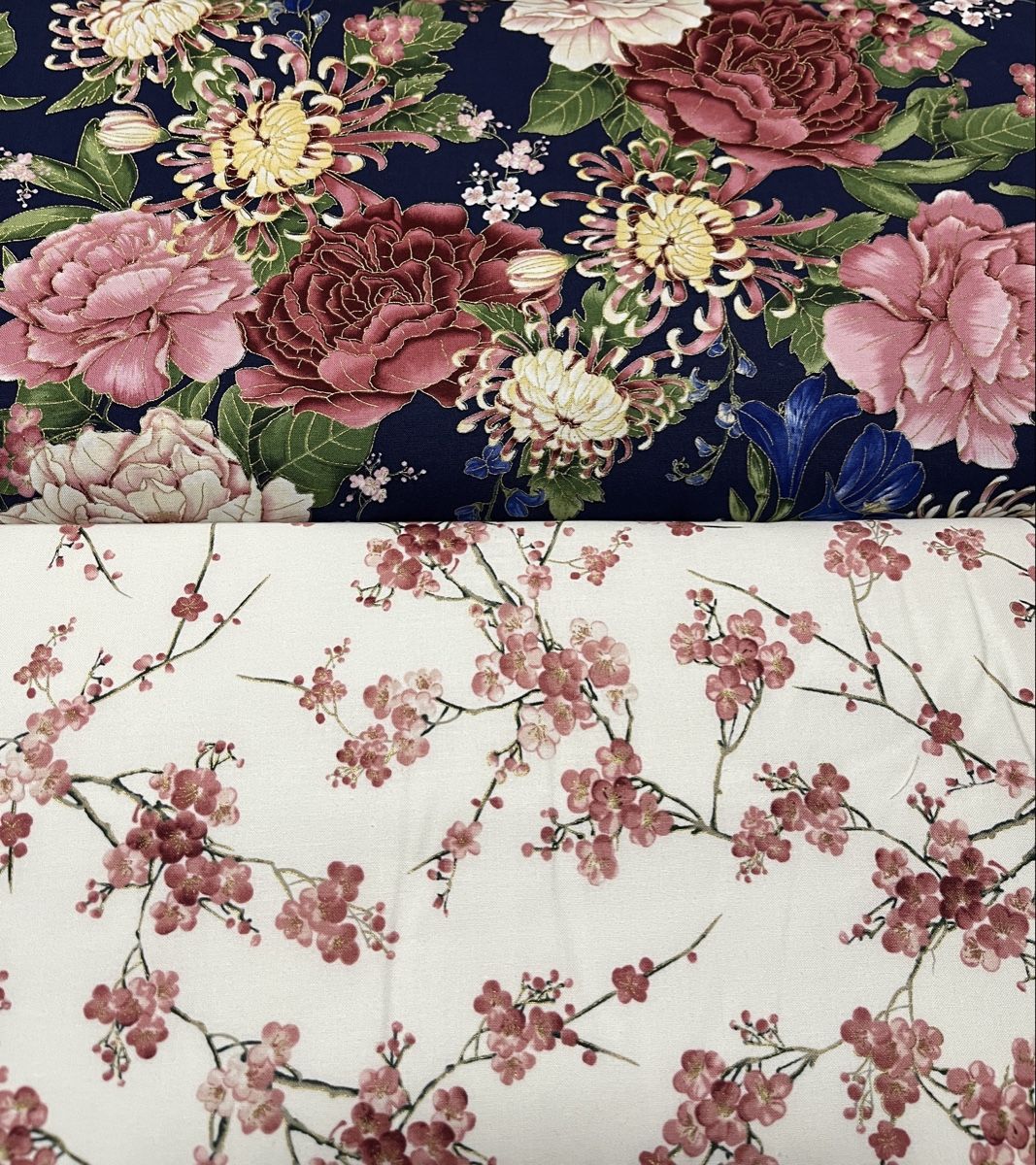 Stoffe: Patchworkstoff 2 er Set bunte Blumen – Neu (gemäss Beschreibung) aus Seuzach von KreativmitStoff