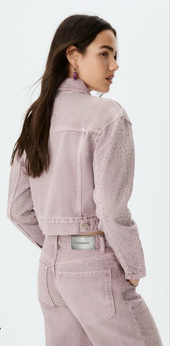 Stradivarius Jeans: Stradivarius glitzer 2-Teiler Jeans & Jacke – Nuovo (secondo la descrizione) da Wolfwil venduto da ISAsShop 4