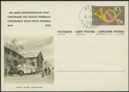 1949 - Bildpostkarte - Post - FDC - Ersttag Stempel ET - dt