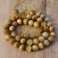 1 Strang Natürliche Gold Tigerauge Perlen 8 mm