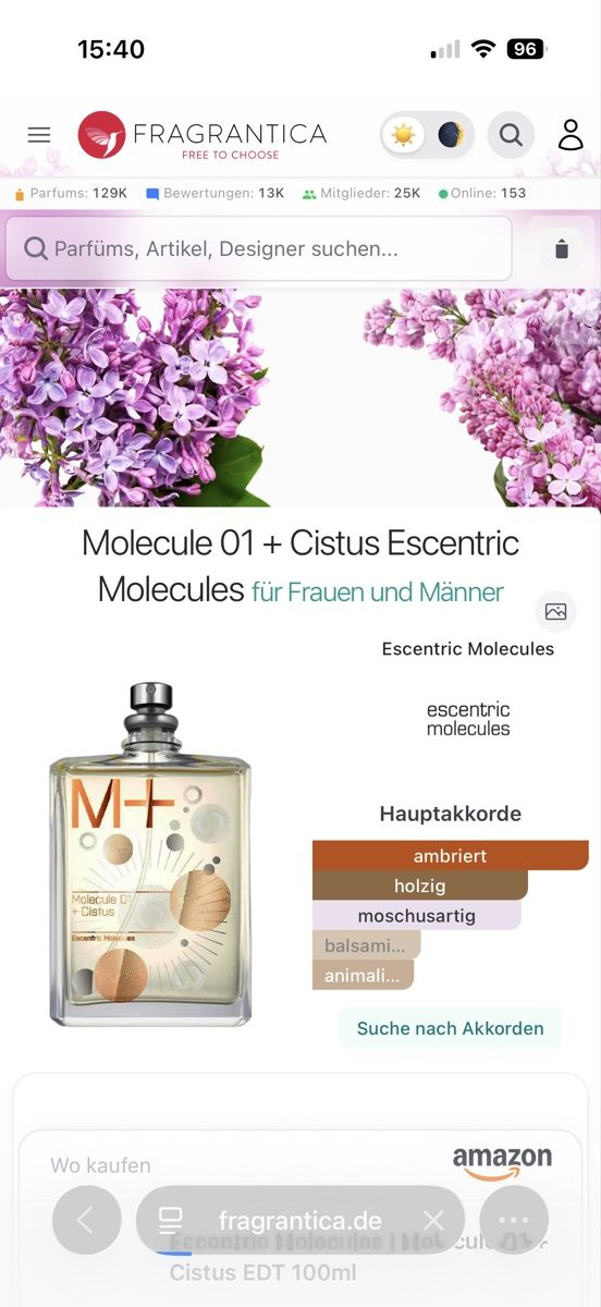 Parfum & Eau de Toilette: Escentric Molecules Molecule 01 + Cistus Abfüllung 2ml! – Gebraucht aus Sursee von nri_sbv9 1