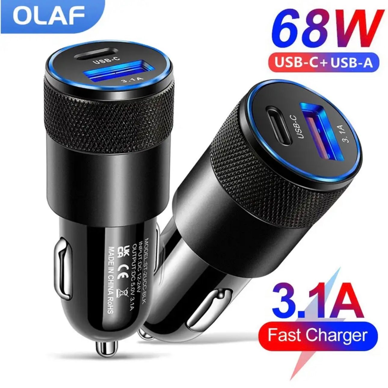 Sonstiges für Haushalt & Wohnen: Auto Ladegerät 68W Universal Quick Charge 3.0 schwarz silber – Neu und originalverpackt aus Balsthal von D.K.Autoteile10 1