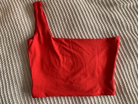 Crop top asymétrique rouge