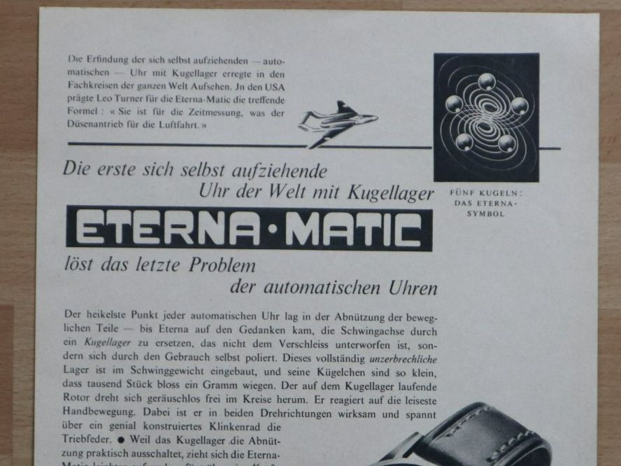 Foto & Immagini: Orig. Werbung Eterna-Matic Uhren – Usato da Eschenbach SG venduto da Astalavista 1