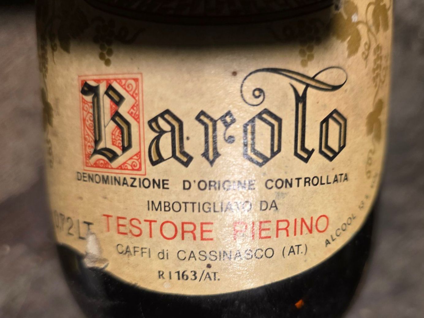 Vino: Barolo 1974 – Usato da Zollbrück venduto da hps55