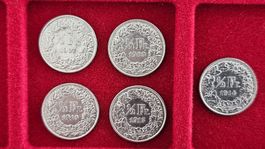 0.50 Rp. 1907- 1914 5 Stk.